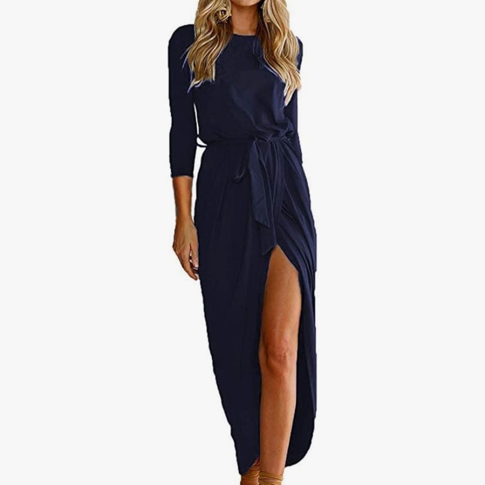 Elegant Navy Blue Women's Dress
